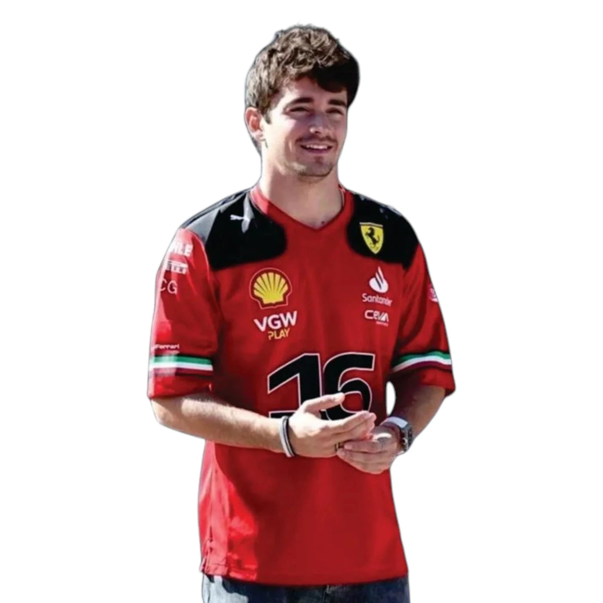 Charles Leclerc 2023 Ferrari F1 Racing T-Shirt - Active Racegear image 1
