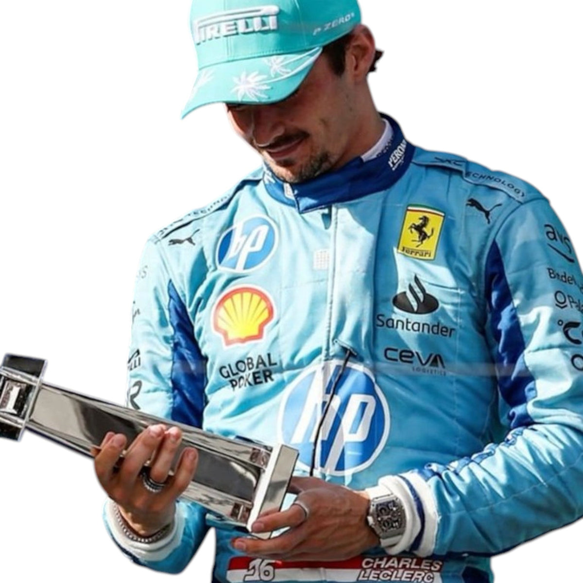 Charles Leclerc 2024 Ferrari Miami GP F1 Race Suit - Active Racegear image 2