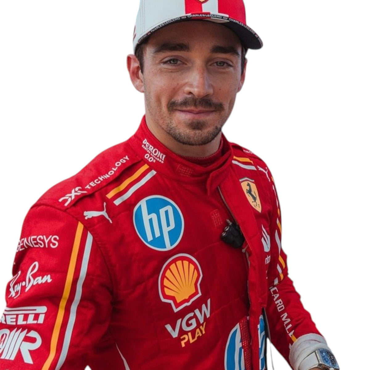 Charles Leclerc 2024 Ferrari Monaco GP F1 Race Suit - Active Racegear image 6