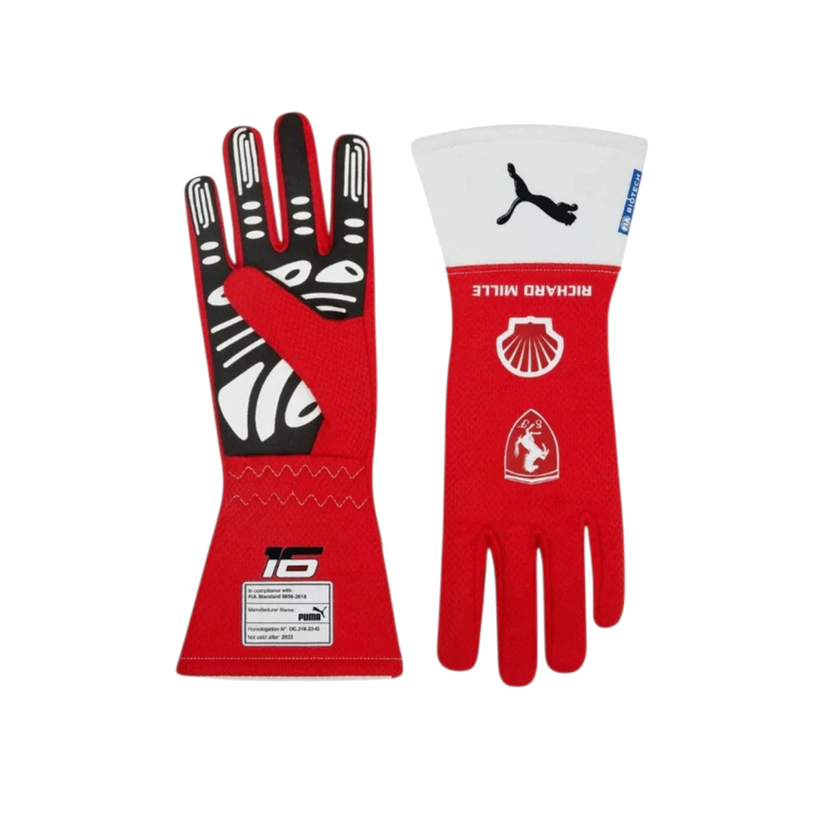 Charles Leclerc Ferrari F1 Racing Gloves - Active Racegear image 1