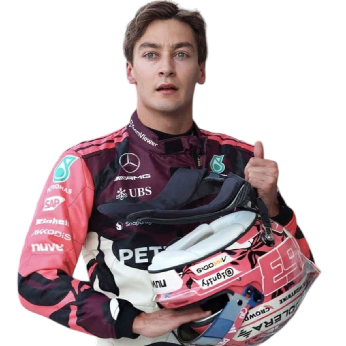 George Russel 2025 Mercedes AMG Petronas Miami GP F1 Race Suit - Active Racegear image 1