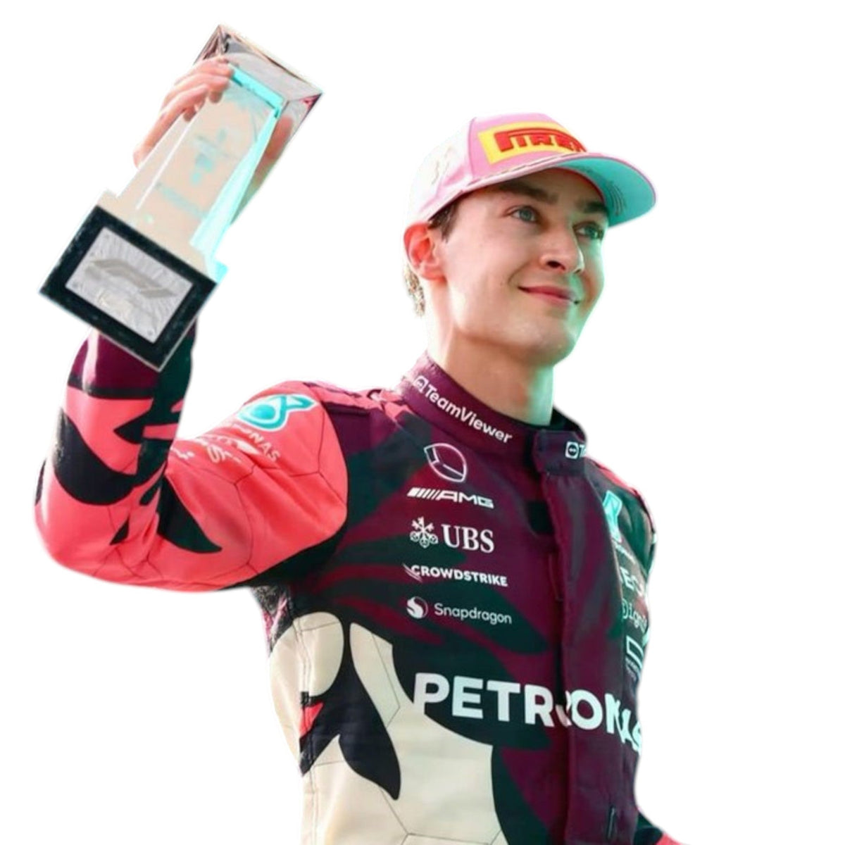 George Russel 2025 Mercedes AMG Petronas Miami GP F1 Race Suit - Active Racegear image 2