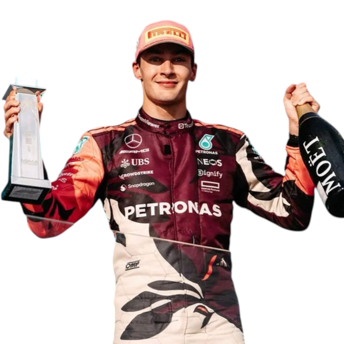 George Russel 2025 Mercedes AMG Petronas Miami GP F1 Race Suit - Active Racegear image 3