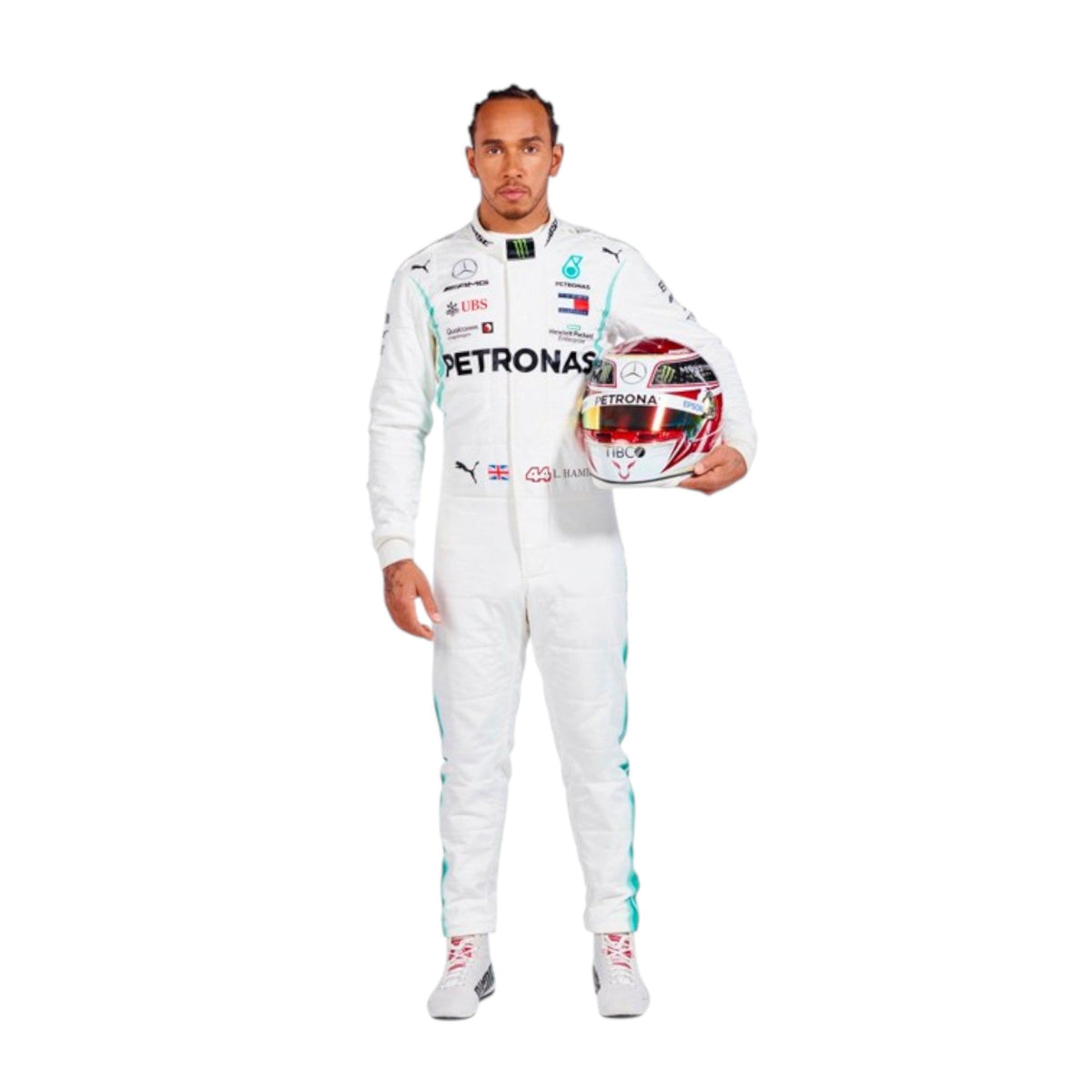 Lewis Hamilton 2019 Mercedes AMG Petronas F1 Race Suit - Active Racegear image 2