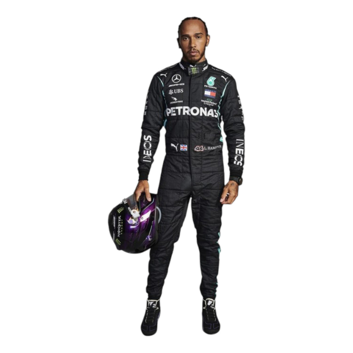 Lewis Hamilton 2021 Mercedes AMG Petronas F1 Race Suit - Active Racegear image 2