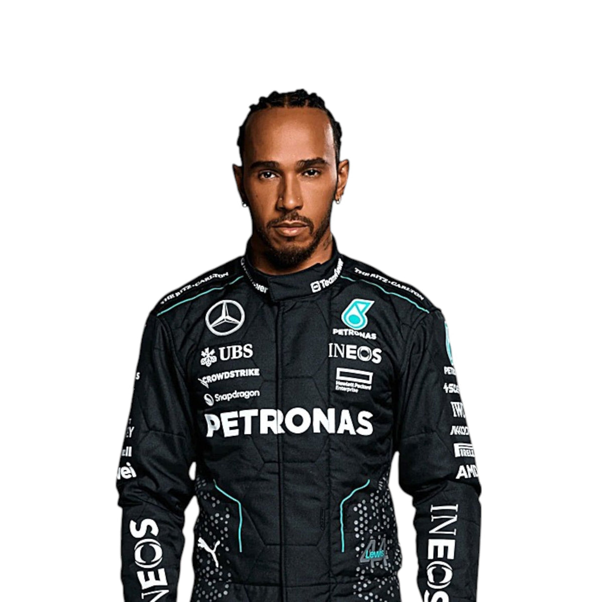 Lewis Hamilton 2024 Mercedes AMG Petronas F1 Race Suit - Active Racegear image 2