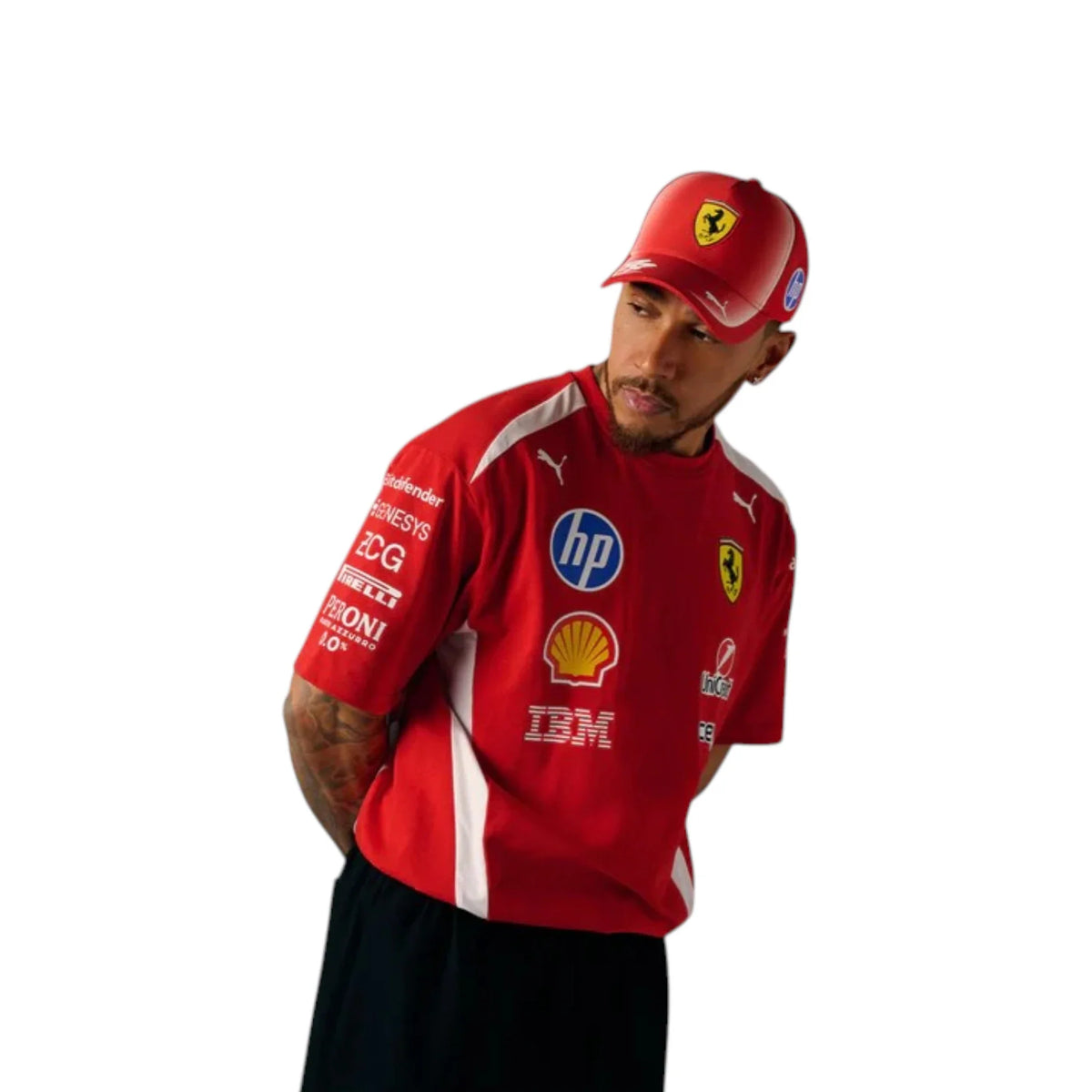 Lewis Hamilton 2025 Ferrari F1 Racing T-Shirt - Active Racegear image 3
