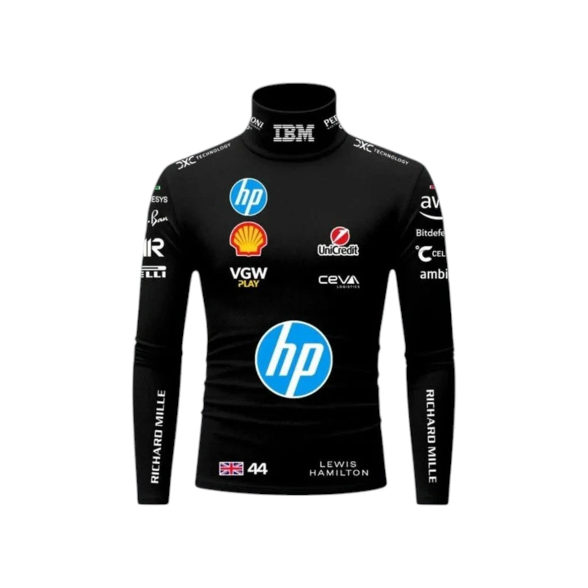 Lewis Hamilton 2025 Ferrari F1 Undershirt (Black) - Active Racegear image 1