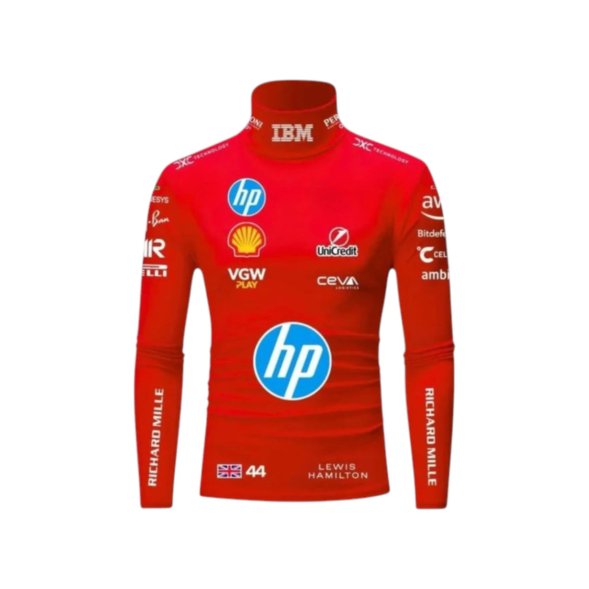 Lewis Hamilton 2025 Ferrari F1 Undershirt (Red) - Active Racegear image 1