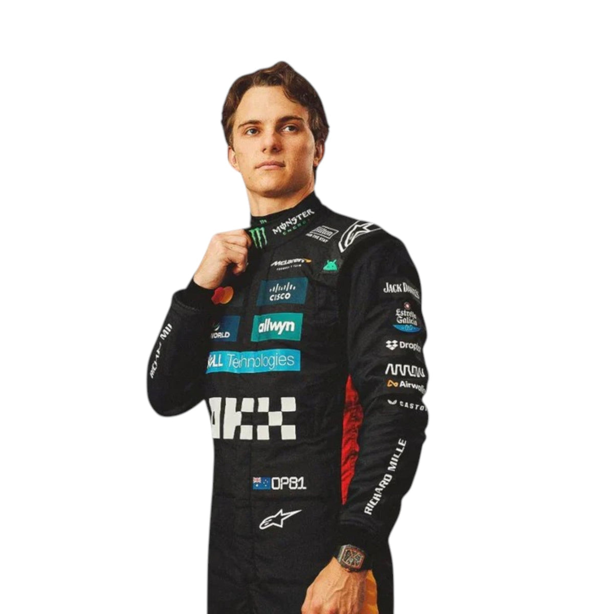 Oscar Piastri 2025 Mclaren Silverstone British F1 Race Suit - Active Racegear image 2