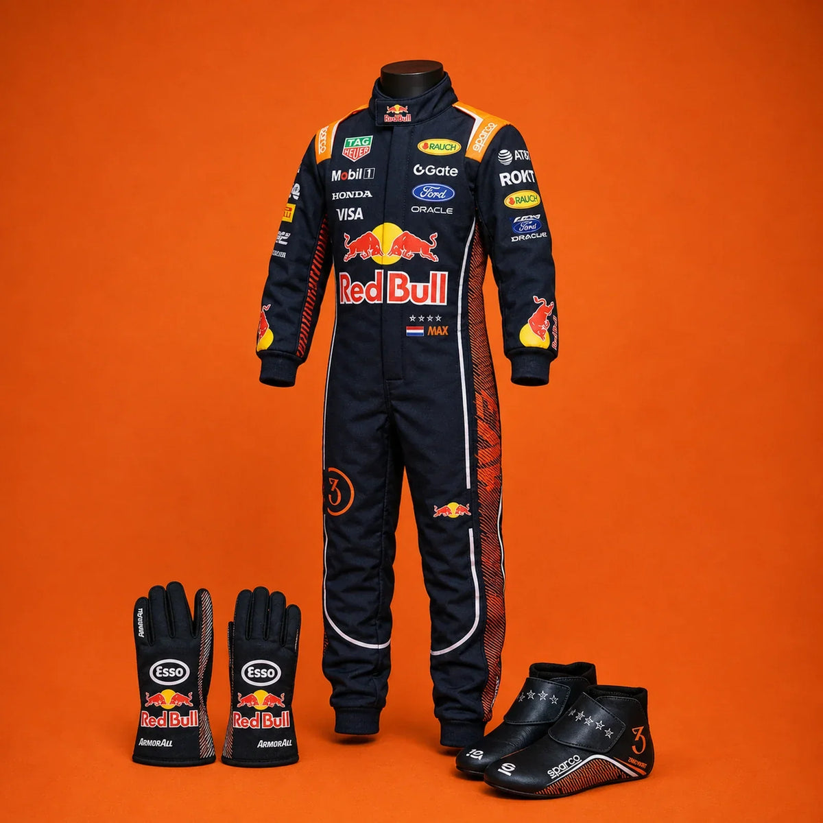 Max Verstappen 2026 Zandvoort kids suit gloves and shoes bundle by Active Racegear
