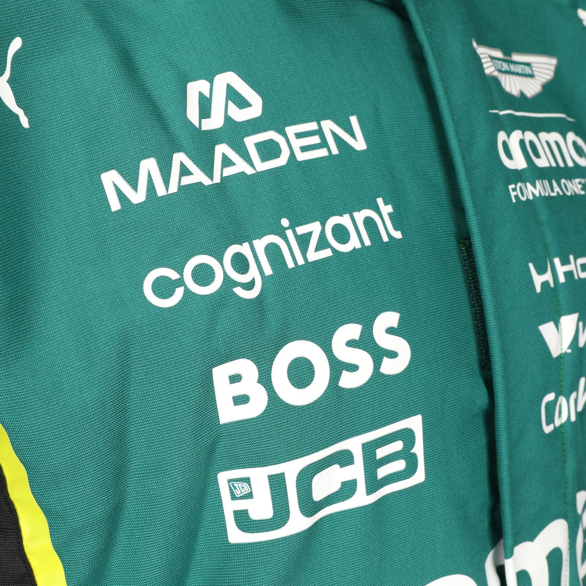 Maaden, Cognizant and BOSS chest logos on Fernando Alonso’s 2026 F1 race suit – Active Racegear.