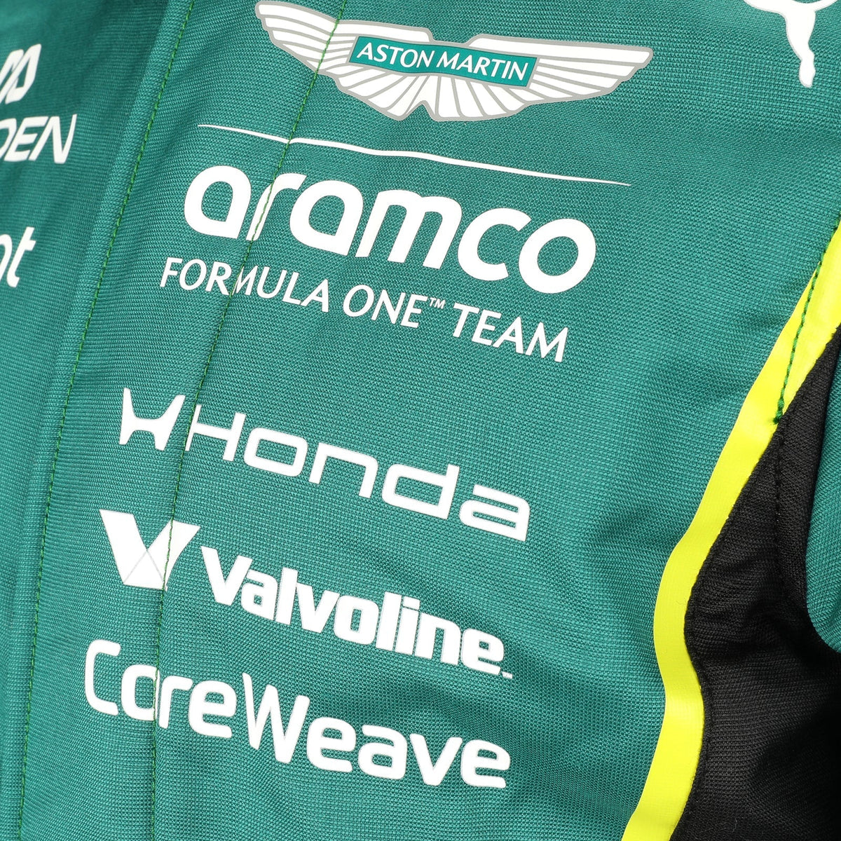 Aston Martin, Aramco and Honda chest logos on Jak Crawford’s 2026 F1 race suit – Active Racegear.