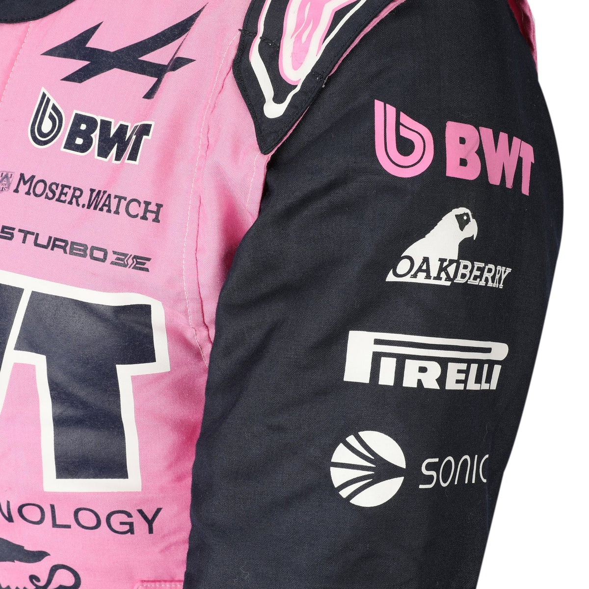 BWT, Pirelli and sleeve sponsor details on Pierre Gasly’s 2026 Alpine F1 race suit – Active Racegear.